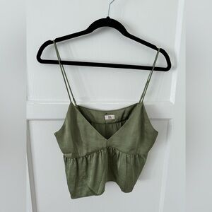 Aritzia Olive Green Camisole Top